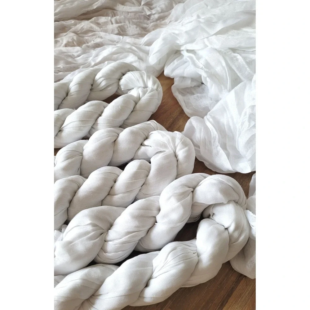 4 Pack White Cheesecloth Sheer Wedding Arch Drapes Swag Backdrop Decor‎ 3'x13'